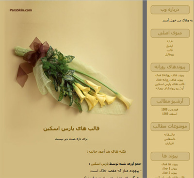 قالب وبلاگ